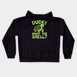 Dude! What the shell? Introvert Tortoise Kids Hoodie